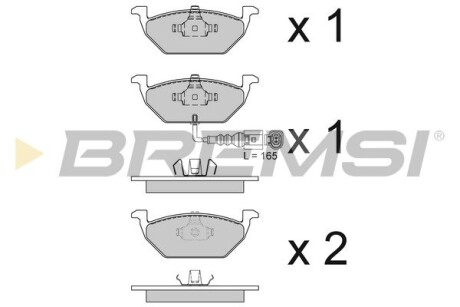 Гальмівні колодки пер. Caddy III/Golf V/Octavia/A3 03- (з датчиком) GRESA BP2848