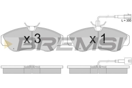 Гальмівні колодки пер. Ducato/Boxer 94-02 (1.8t) GRESA BP2889