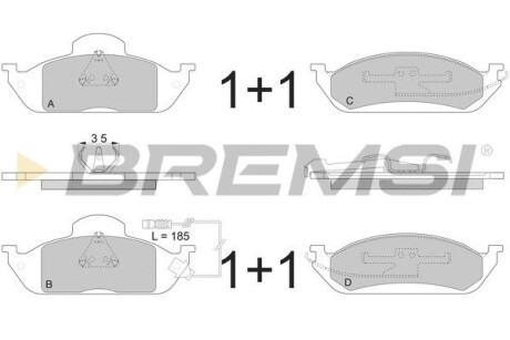 Гальмівні колодки пер. MB M-Class (W163) 98-05 GRESA BP2897