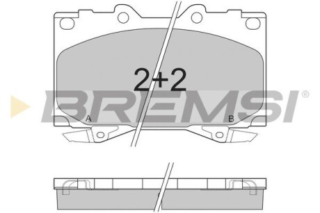 Гальмівні колодки пер. Toyota Land Cruiser 90-09 (sumitomo) GRESA BP2898 (фото 1)