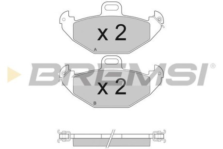 Гальмівні колодки зад. Laguna I 93-01 (brembo) (126x63x14,5) GRESA BP2922