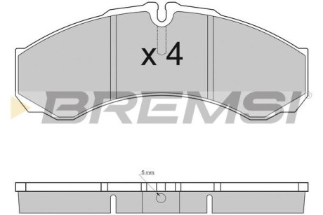 Гальмівні колодки Daily 99- (спарка) GRESA BP2925