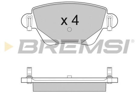 Гальмівні колодки зад. Kangoo 4x4/Mondeo III 01- (Bosch) GRESA BP2927