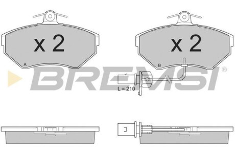 Гальмівні колодки пер. A4/Passat94-08 (TRW) з датчиком GRESA BP2935