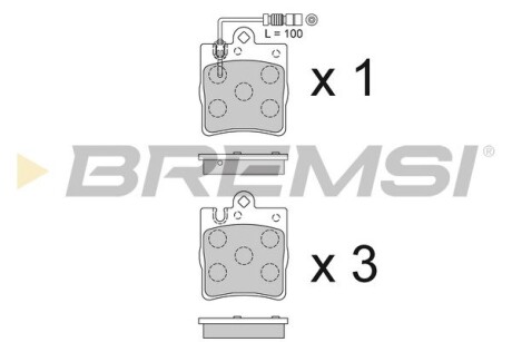 Гальмівні колодки зад. MB C/E-клас (W202/210) (ATE)/(W211) 4Matic GRESA BP2936 (фото 1)