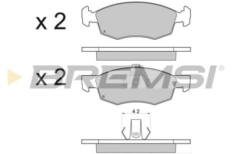 Гальмівні колодки пер. Doblo 01-05 (ATE) (151.3x52.5x18) GRESA BP2951