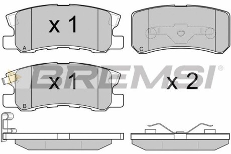 Гальмівні колодки зад. Mitsubishi Outlander/Peugeot 4007 06- (akebono) GRESA BP2965