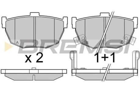 Гальмівні колодки зад. Hyundai Accent 94-05 (sumitomo) GRESA BP2967 (фото 1)