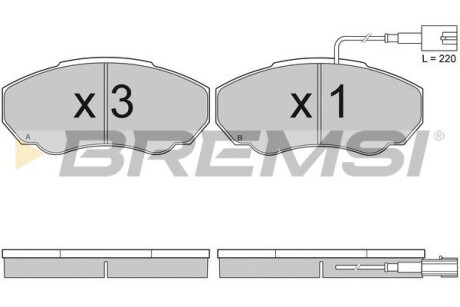 Гальмівні колодки пер. Ducato/Jumper/Boxer 02-06 (1.4t) GRESA BP2997