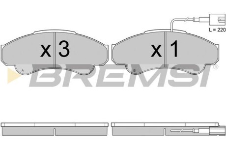 Гальмівні колодки пер. Jumper/Ducato/Boxer 02- (1.8t) GRESA BP2998