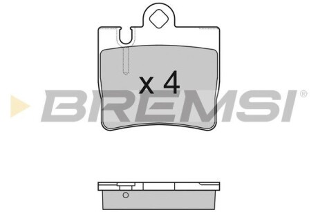 Гальмівні колодки зад. MB W220/C215 98- (ATE) GRESA BP2999