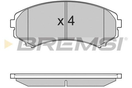 Гальмівні колодки пер. Mitsubishi Grandis 04-11/Pajero 90- (sumitomo) GRESA BP3001