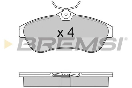 Гальмівні колодки пер. Citroen C2/C3 02- (TRW) (128,7x56,1x19) GRESA BP3009