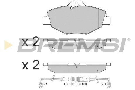 Гальмівні колодки пер. MB E-клас (W211) 03-09 GRESA BP3020