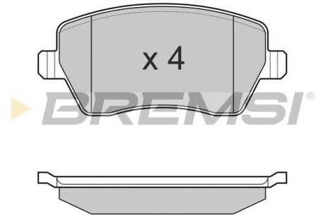 Гальмівні колодки пер. Kangoo/Logan 08-/Duster 10- (TRW) GRESA BP3026