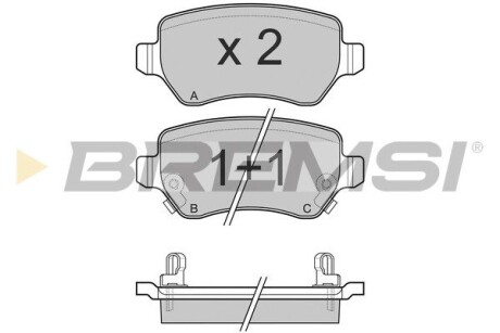 Гальмівні колодки зад. Combo 05-/Astra G/H GRESA BP3027