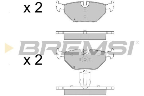 Гальмівні колодки зад. BMW 3 (E46)/SAAB 9-5/ROVER 75 96-09 (ATE) (123,1x45x17) GRESA BP3051