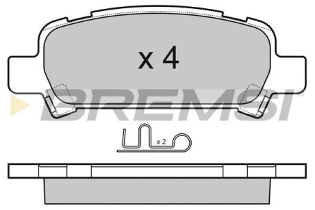 Гальмівні колодки зад. Subaru Impreza 94-/Forester 97-08 (akebono) GRESA BP3056 (фото 1)