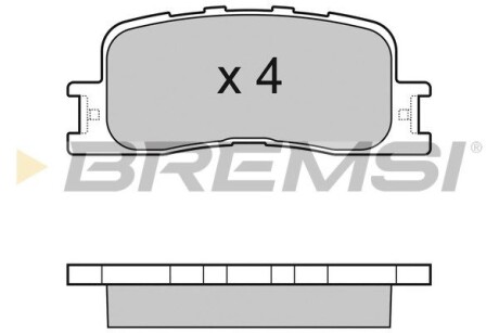 Гальмівні колодки зад. Toyota Camry 01-06 (akebono) (93x38x16) GRESA BP3060 (фото 1)