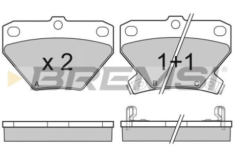 Гальмівні колодки зад. Toyota Corolla 00-07 (sumitomo) (55,4x78,5x14) GRESA BP3061