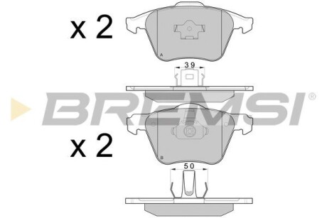 Гальмівні колодки пер. Volvo XC90 02-12 (ATE) (155,2x74,3x19,5) GRESA BP3062