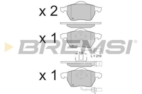 Гальмівні колодки пер. Passat B5/Audi A4/A6 00-05 GRESA BP3071