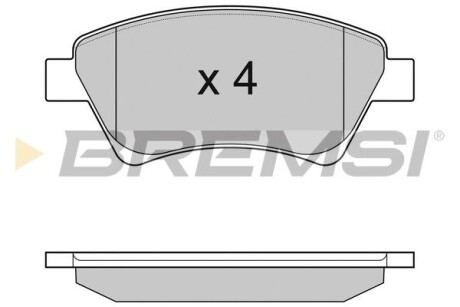 Гальмівні колодки пер. Kangoo (4x4) 01- GRESA BP3072