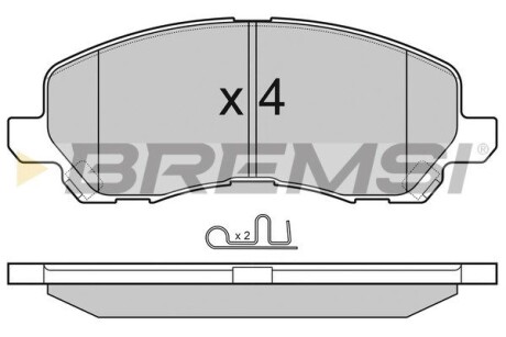 Гальмівні колодки пер. Lancer VIII/Outlander II/Peugeot 4008 08- GRESA BP3080