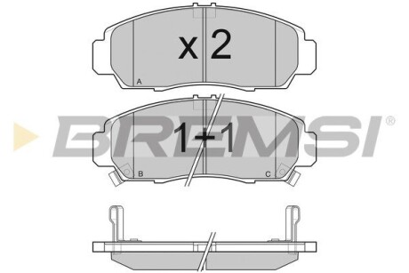 Гальмівні колодки пер. Honda Accord 91-03/HR-V 99- (sumitomo) GRESA BP3083