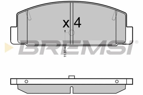 Гальмівні колодки зад. Mazda 6 02-13 (akebono) GRESA BP3090