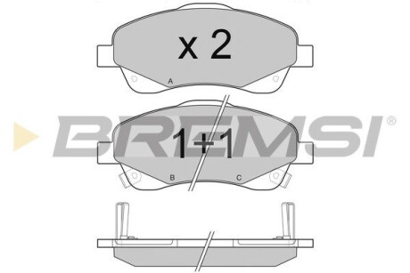 Гальмівні колодки пер. Toyota Avensis 00-08 (bosch) GRESA BP3094