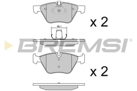 Гальмівні колодки пер. BMW 3(E90)/1(E81) 04-13 (ATE) (154,8x63,6x20) GRESA BP3108 (фото 1)