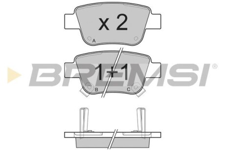 Гальмівні колодки зад. Toyota Avensis 00-08 (Bosch) GRESA BP3112 (фото 1)