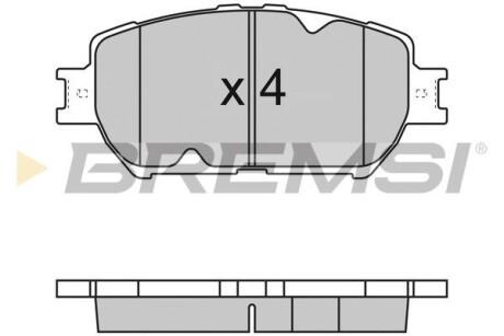 Гальмівні колодки пер. Toyota Camry 96-06 (akebono) GRESA BP3126 (фото 1)