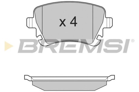 Гальмівні колодки зад. Caddy III/Golf V/Audi A4 03- GRESA BP3130