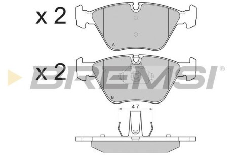 Гальмівні колодки пер. BMW 3(E46) 99-07/X3(E83) 03-11 (ATE) GRESA BP3135