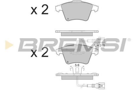 Гальмівні колодки пер. VW Touareg 02-10 (ATE) GRESA BP3142