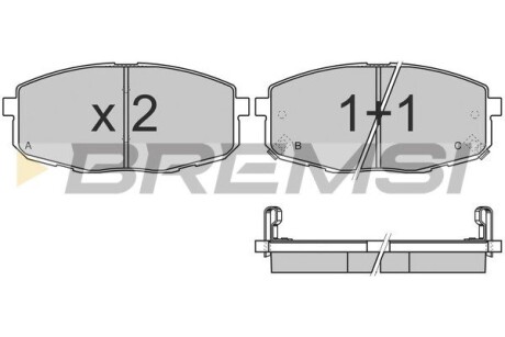 Гальмівні колодки пер. Hyundia i30/KIA C\'eed 02- GRESA BP3147 (фото 1)