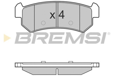 Гальмівні колодки зад. Chevrolet Lacetti 05- (akebono) GRESA BP3148