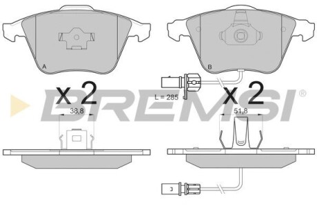 Гальмівні колодки пер. Audi A4/A6/A8 00- GRESA BP3150