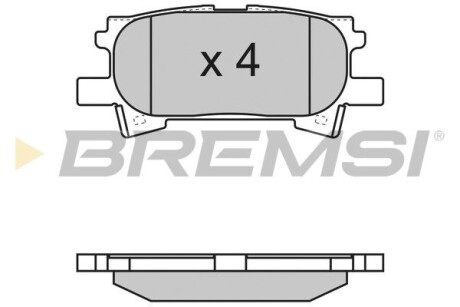 Гальмівні колодки зад. Lexus RX 03-08 (sumitomo) GRESA BP3169