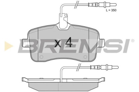 Гальмівні колодки пер. Peugeot 407 04- (TRW) (131,4x66,8x19,5) GRESA BP3182