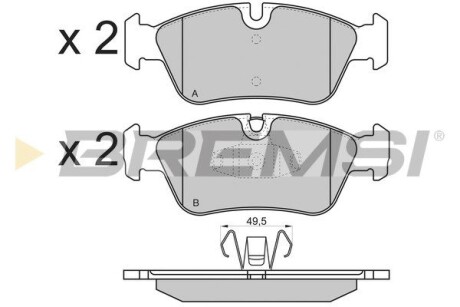 Гальмівні колодки пер. BMW 3(E90)/1(E81) 04-13 (ATE) (149,5x57,5x17,8) GRESA BP3193