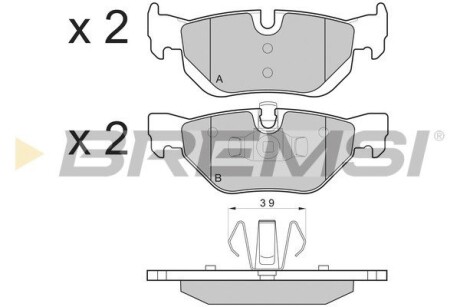 Гальмівні колодки зад. BMW 3(E90)/1(E81) 04-13 (ATE) (123x43,6x17,3) GRESA BP3194