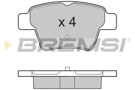 Гальмівні колодки зад. Peugeot 207/307/Citroen C4 06- (Bosch) GRESA BP3198 (фото 1)