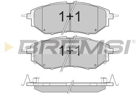 Гальмівні колодки пер. Subaru Legacy IV/Outback 03- (akebono) GRESA BP3211