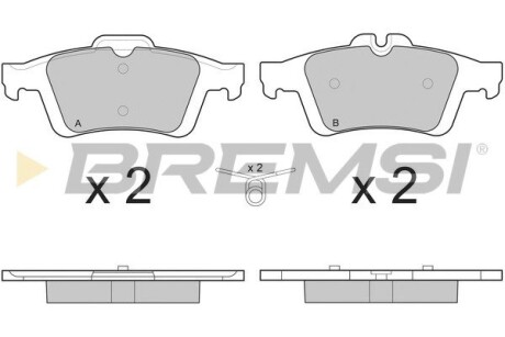 Гальмівні колодки зад. Connect/Focus II//Citroen C5/Saab 9-3 01- (ATE) GRESA BP3217 (фото 1)