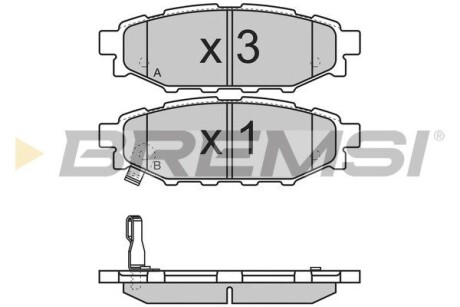 Гальмівні колодки зад. Subaru Forester/Legacy IV 03- GRESA BP3218