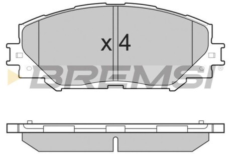 Гальмівні колодки пер. Toyota RAV4 06- (139,1x56x17,5) GRESA BP3251