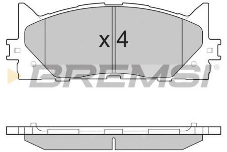 Гальмівні колодки пер. Toyota Camry 06-11 (akebono) GRESA BP3253